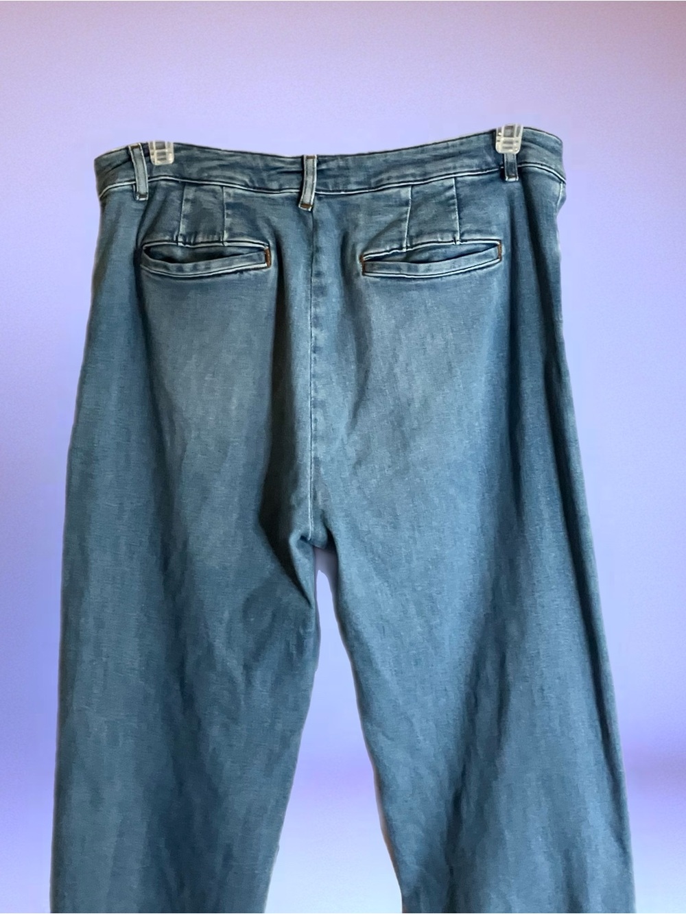 J. Jill Denim Trouser Full Leg Jeans Light Medium Wash High Rise Size 14R - Picture 8 of 8